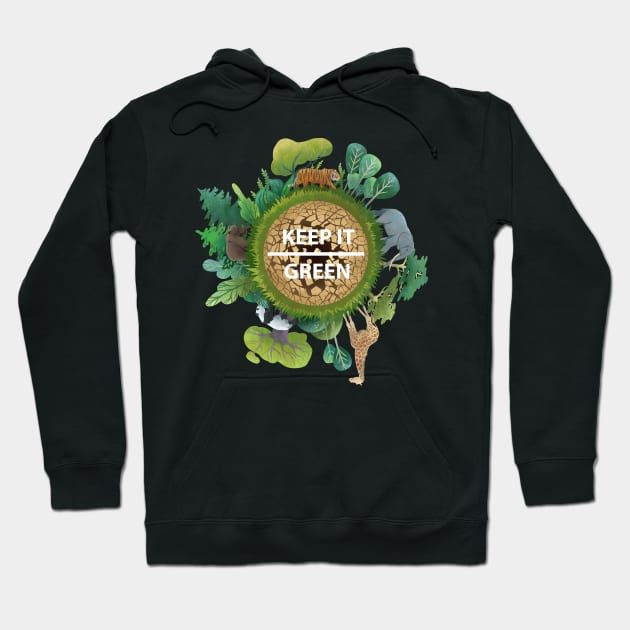 Keep It Green Hoodie by beesants